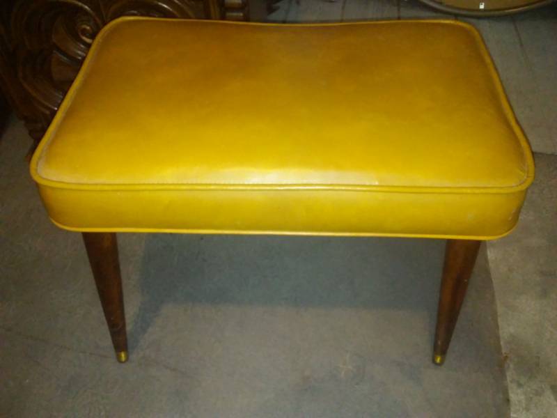 lot 241 image: Padded vinyl stool - Mid Century Modern.