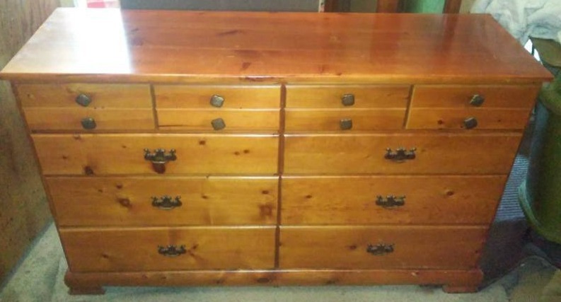 lot 248 image: Pine double dresser, great