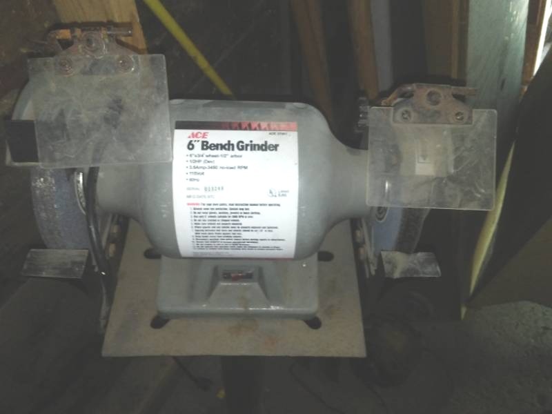 lot 255 image: Ace bench grinder on stand,