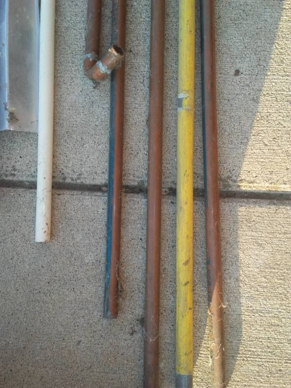 lot 256 image: Copper pipe and building supplies.