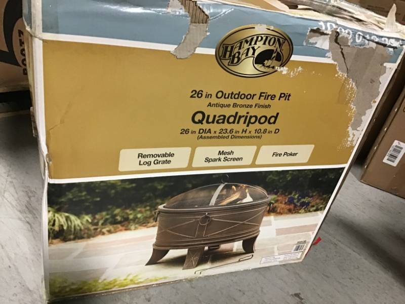 Hampton Bay Quadripod 26 in. Round Fire Pit not used
