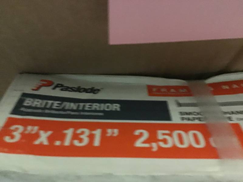 Paslode 3 in. x 0.131-Gauge 30-Degree Brite Smooth Shank Paper Tape Framing Nails (2500 per Box) not used