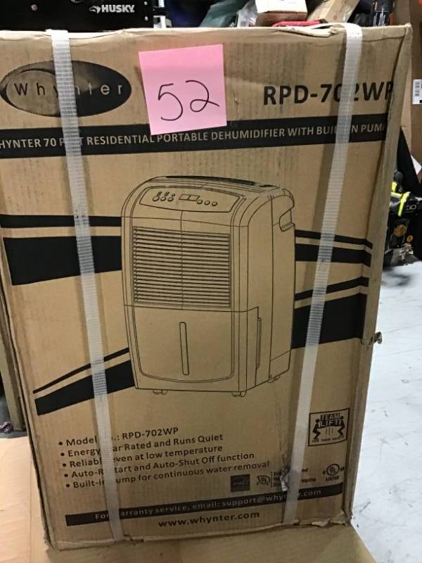 Whynter 70-Pint Portable Dehumidifier with Pump, ENERGY STAR in good condition