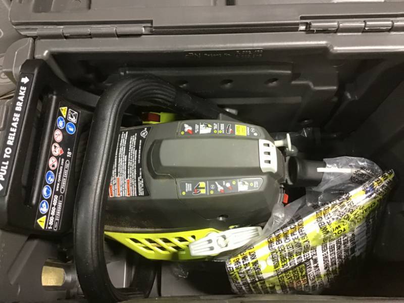 RYOBI 16 in. 37cc 2-Cycle Gas Chainsaw with Heavy-Duty Case in good condition