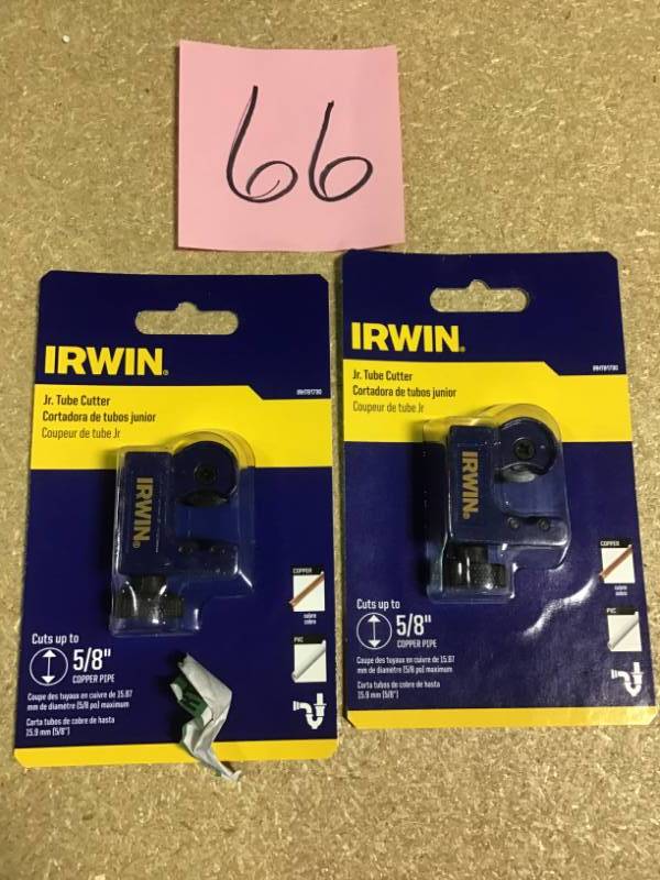 Irwin Jr Tube Cutter 58� Copper Pipe in good condition