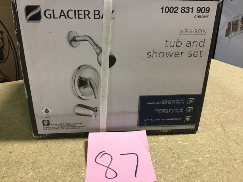 Glacier Bay Aragon Single-Handle 1-Spray Tub and Shower Faucet in Chrome (Valve Included)