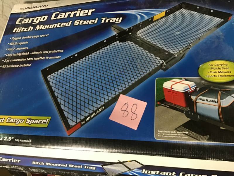 Highland Steel Hitch Mounted Cargo Tray in good condition