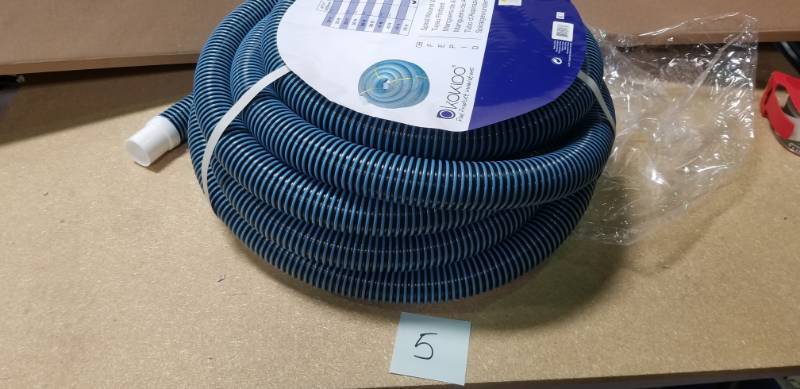 lot 5 image: Kokido 1.5 in. Dia 50 ft. Heavy-Duty Sprial Wound Swimming Pool Vacuum Hose in good condition