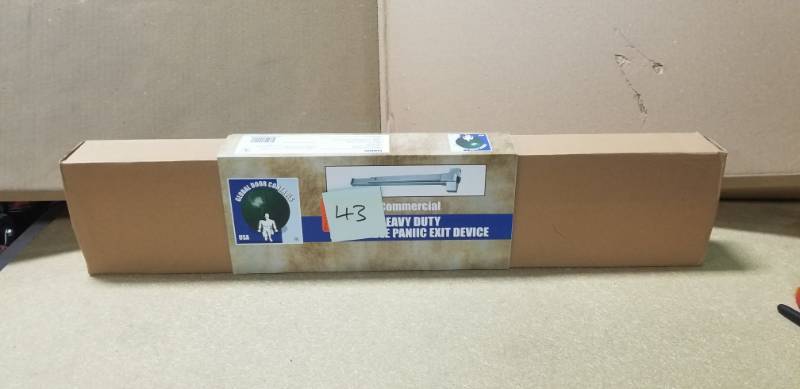 lot 43 image: Global Door Controls 32 In. Aluminum Touch Bar Exit Device TH1100EDTBARAL in good condition