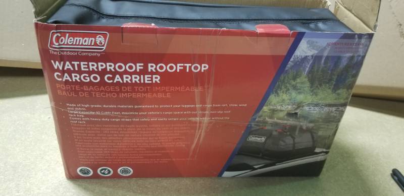 lot 46 image: Coleman Waterproof Rooftop Cargo Carrier in good condition