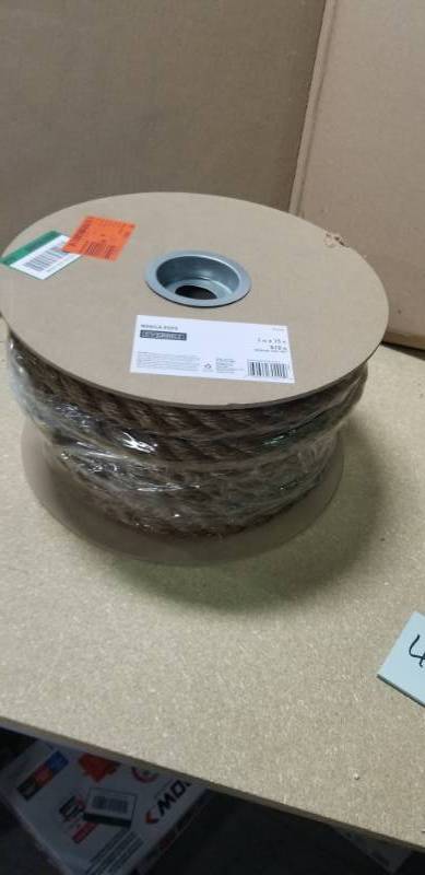 lot 47 image: Everbilt 1 in. x 75 ft. Manila Twist Rope, Natural in good condition