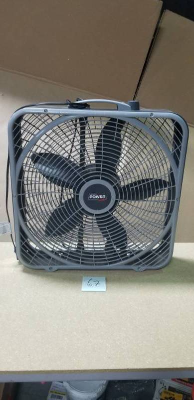 Lasko 20 in. Power Plus Box Fan in good condition | KX REAL DEALS INVER  GROVE HTS TOOLS FANS LIGHTNING OUTDOOR AND MORE | K-BID