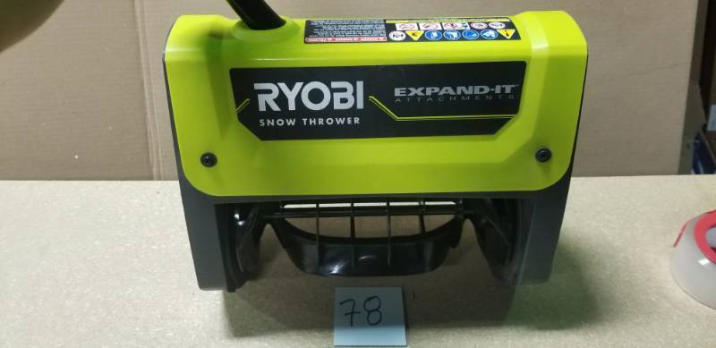 lot 78 image: RYOBI Expand-It Snow Thrower Attachment in good condition