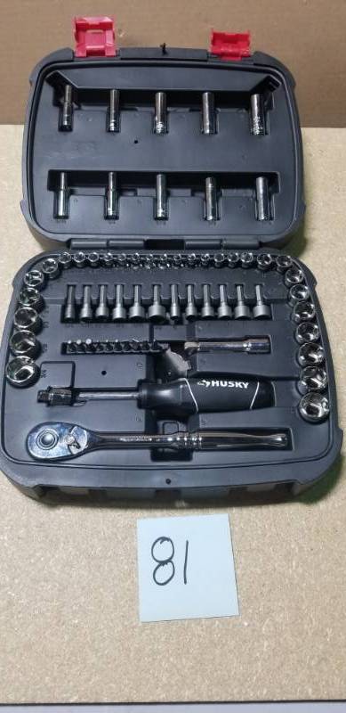 lot 81 image: Husky Mechanics Tool Set (65-Piece) in good condition