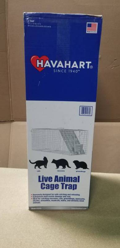 lot 84 image: Havahart Large 1-Door Live Animal Cage Trap not used