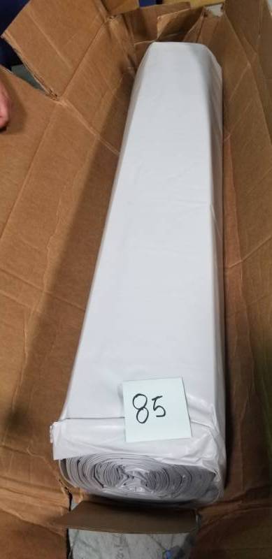 lot 85 image: HUSKY 28 ft. x 100 ft. Clear 6 mil Plastic Sheeting not used