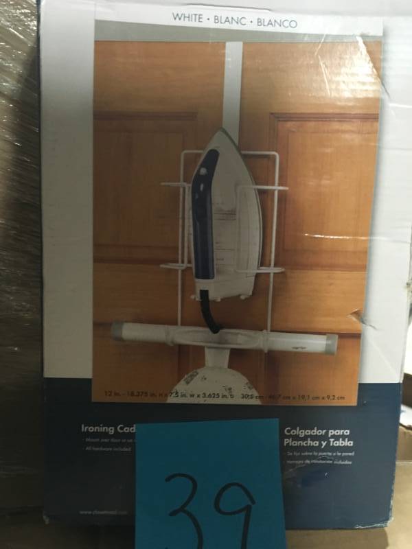 lot 39 image: ClosetMaid 18 in. Over-the-Door Ironing Caddy not used