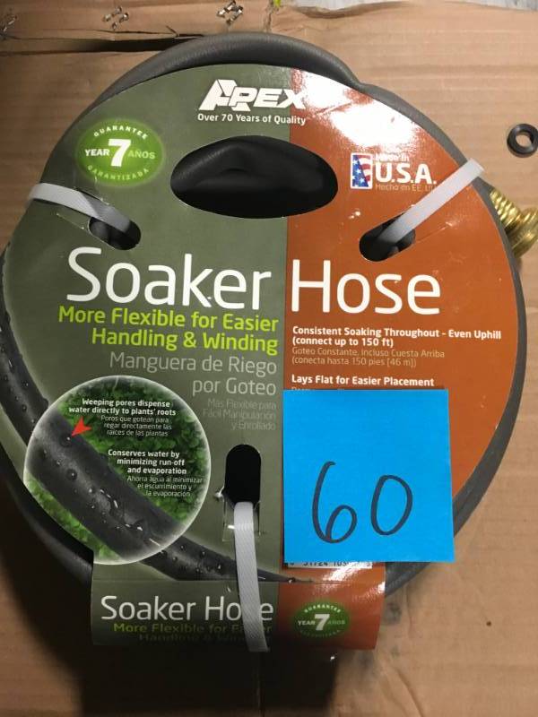 lot 60 image: Apex 12 in. Dia x 50 ft. Soaker Water Hose not used