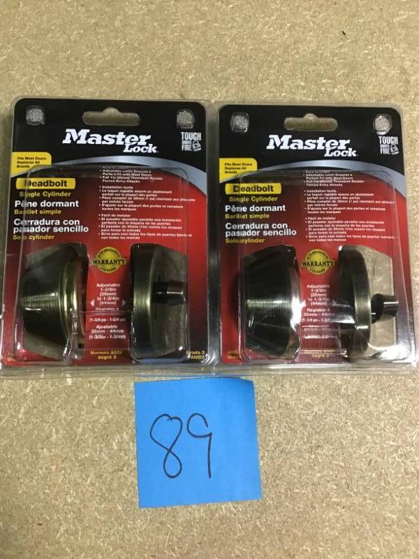 lot 89 image: DEADBOLT ABRASS SGL CYLNDER in good condition