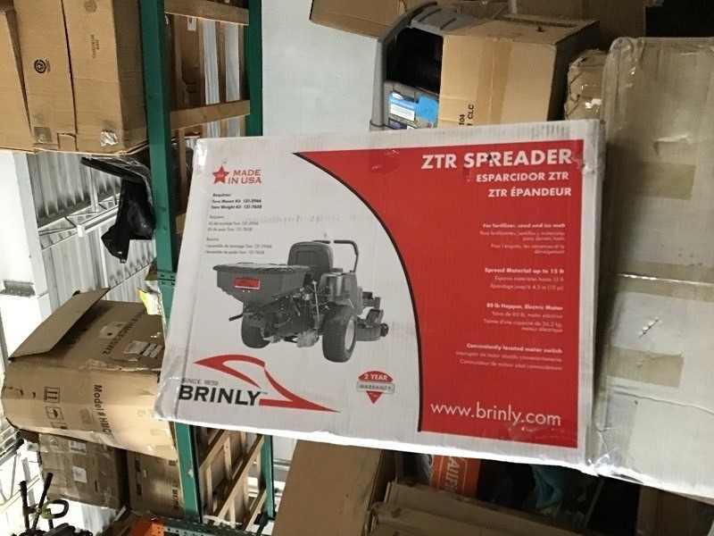 lot 117 image: Brinly-Hardy Rear Mounted ZTR Spreader in good conditions