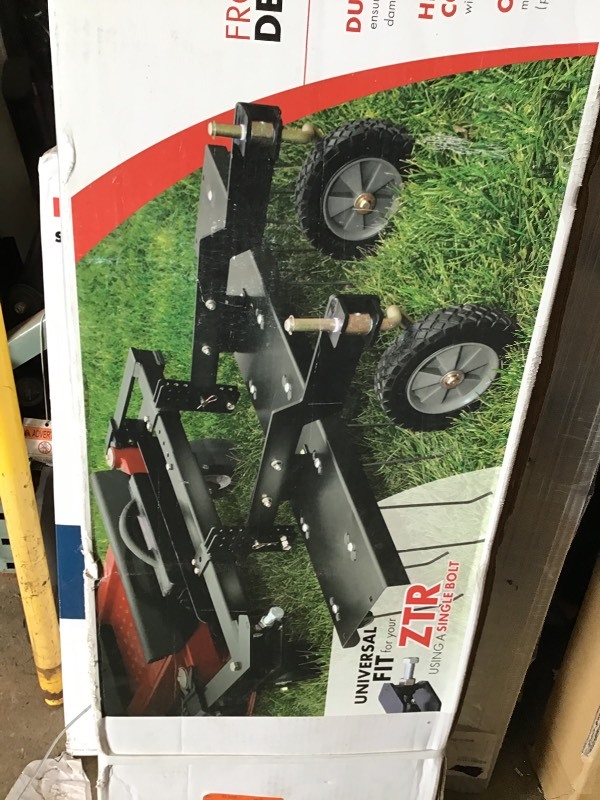 lot 118 image: Brinly-Hardy 48 in. Front Mount Dethatcher for ZTR Mowers in good conditions