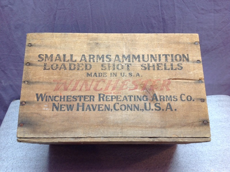 lot 2 image: Winchester Wood Ammunition Box