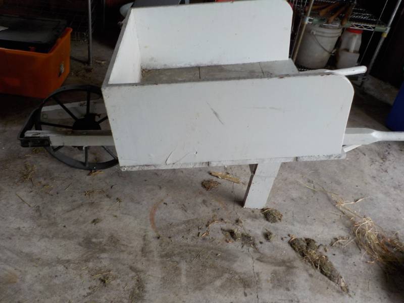Wood Wheel Barrow with Iron Wheel...