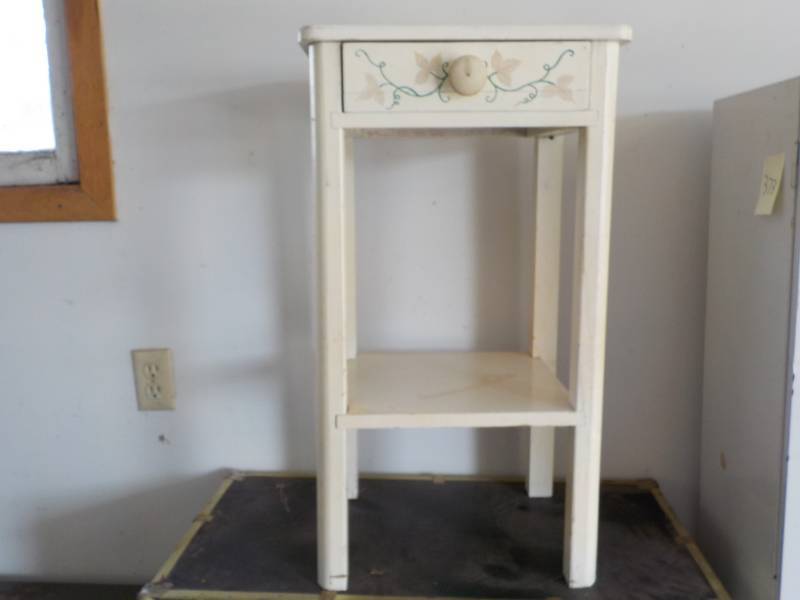 White End Table with Drawer...