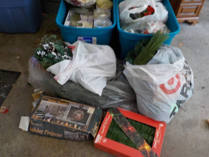 Xmas Lot with 2 Covered Totes...