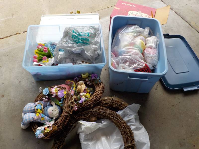 Easter Lot with 2 Covered Totes...
