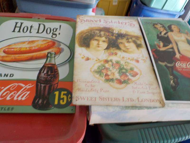 3 Tin Coke Signs...