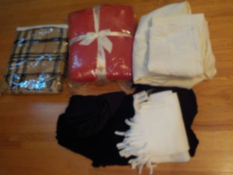 Lot of Sweaters, Shawl, and 2 new t...