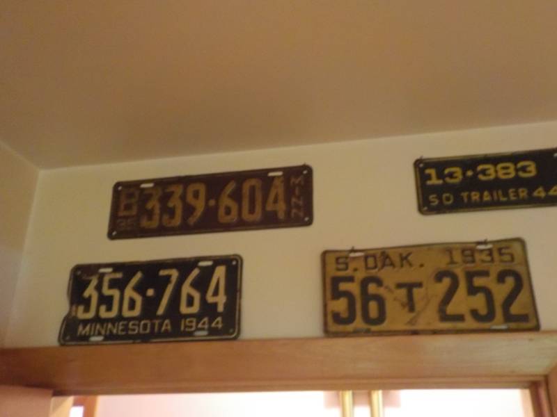 4 Vintage License Plates...