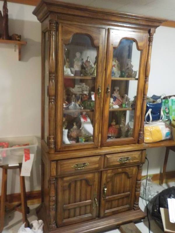 Hutch- one piece with 2 shelves and...