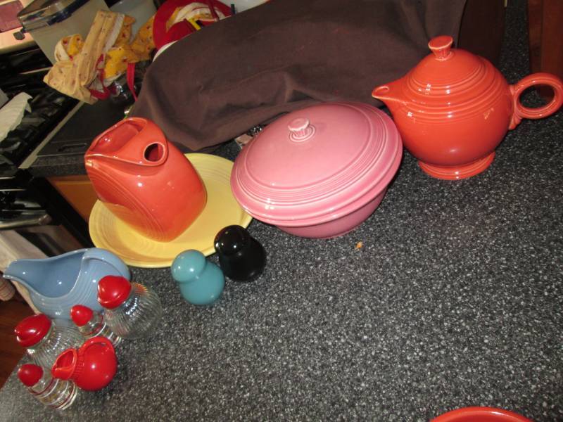 Lot of Fiestaware 14 pieces of serv...