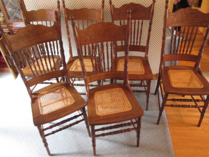 6 Chairs- all Recaned....