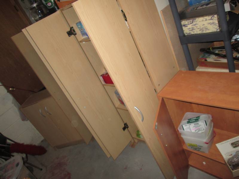 5 Cabinets with non parishable food...