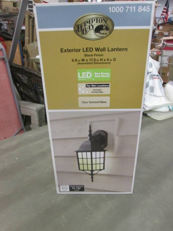 Hampton Bay Black Outdoor LED Wall ...