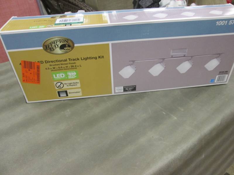 Hampton Bay 4-Light Brushed Nickel ...