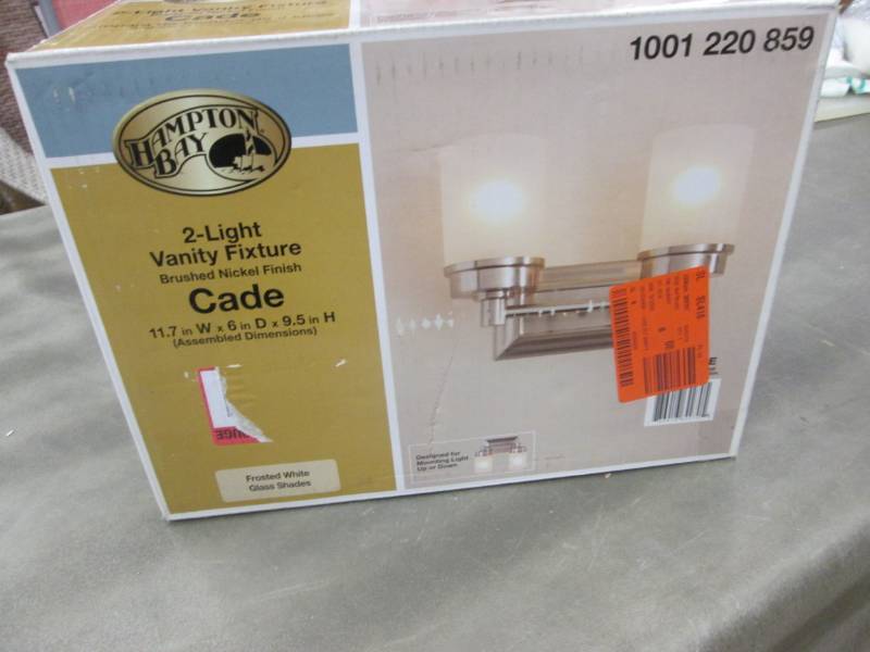 Hampton Bay Cade2-Light Brushed Nic...