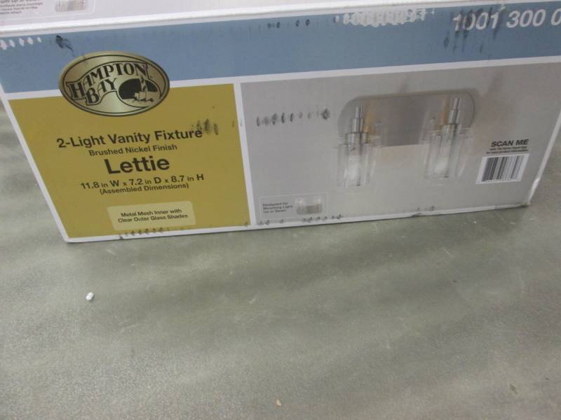 Hampton Bay Lettie 2-Light Satin Ni...