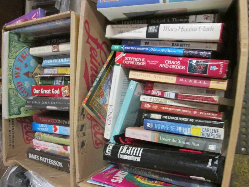 2 Boxes Fiction Books...