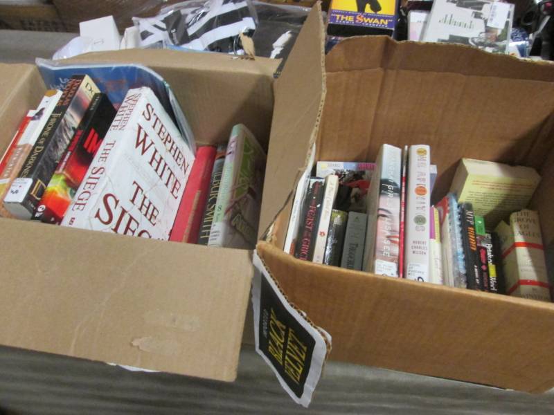 2 Boxes Fiction Books...