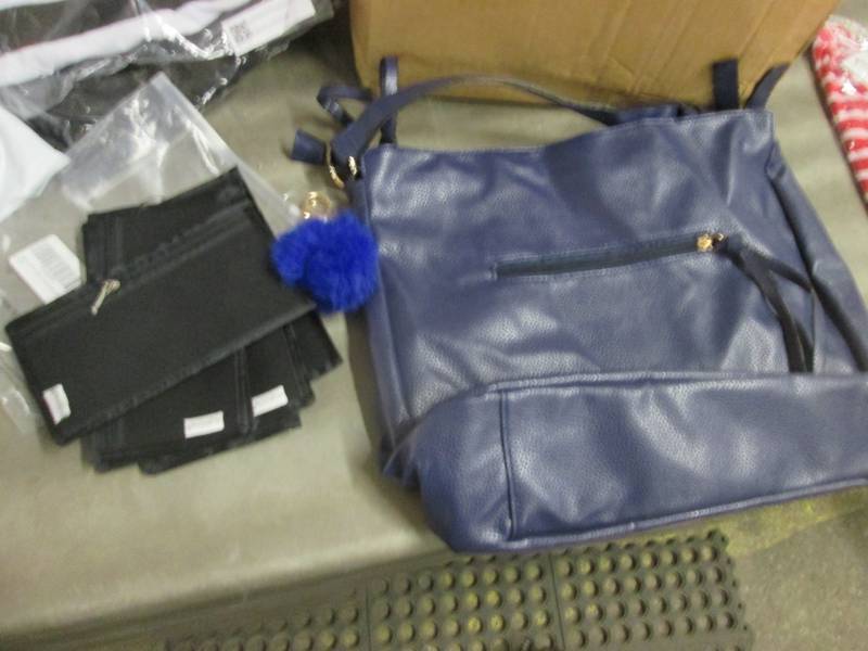 Navy Hand Bag, 8 Change Holders...