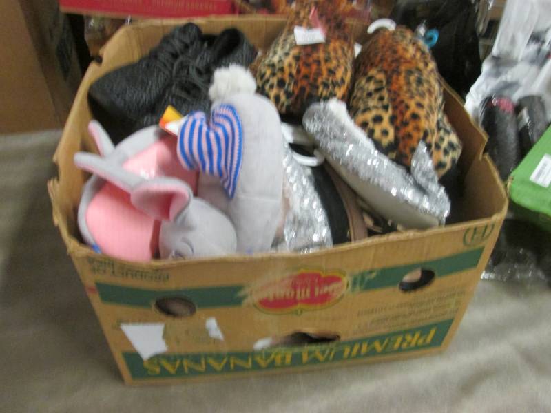 Box of NWT Assorted Sized Slippers...