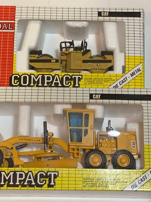 lot 3 image: Pair of Joal Die-Cast tractors CAT - 12G & CB534 Mint