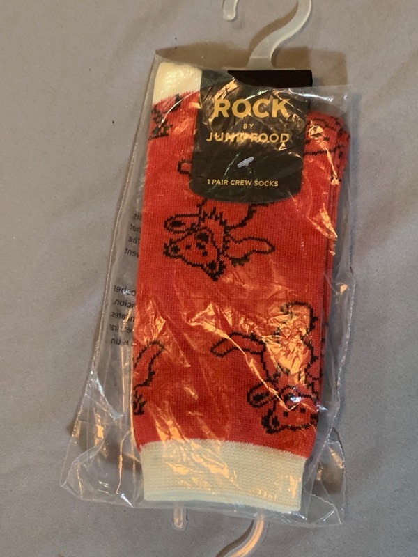 lot 78 image: 4-Packs of Grateful Dead and David Bowie socks sealed Lot
