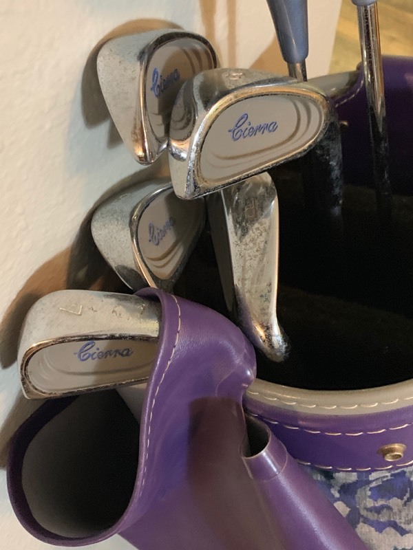 lot 94 image: Womens Golf Club Set with Floral bag, Cierra clubs Vintage