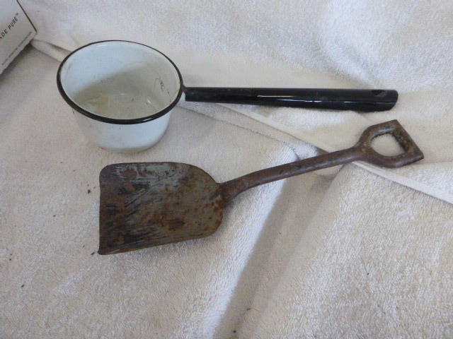 Vintage Water Cup and Shovel