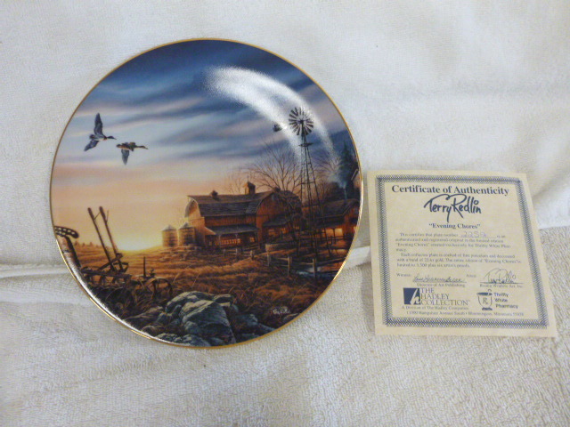 terry Redlin Evening Chores Collector Plate